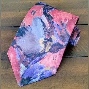 Vintage Don Loper Eurosilk Floral Polyester Neck Tie